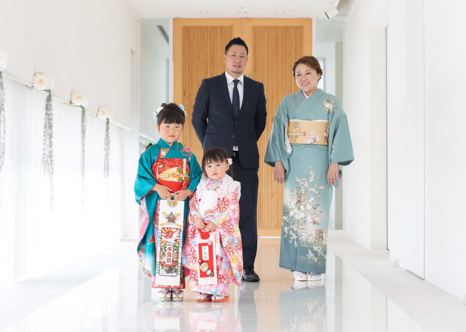 初宮祝い 家族写真